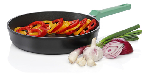 Set Cocina Antiadherente Cacerola 4l Sartén 24cm Verde Esmeralda