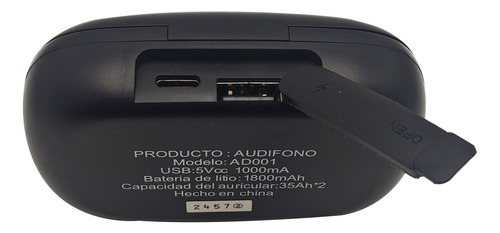 Audífonos Inalámbricos True Wireless Sonido Estéreo Pantalla Negro