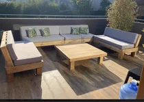 Comprar Sillón De Madera Maciza Juego Jardín Exterior Patio
