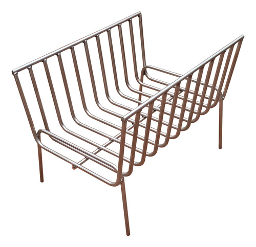 Leñero, Brasero De 50x30cm Var 8mm 100% Acero Inox 304