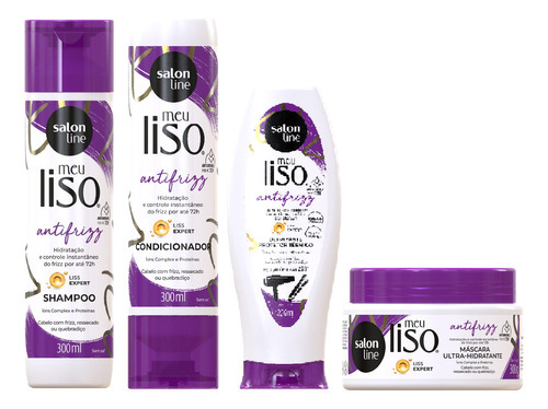 Salon Line Meu Liso Antifrizz Kit Sh+cond+másc+defrizante