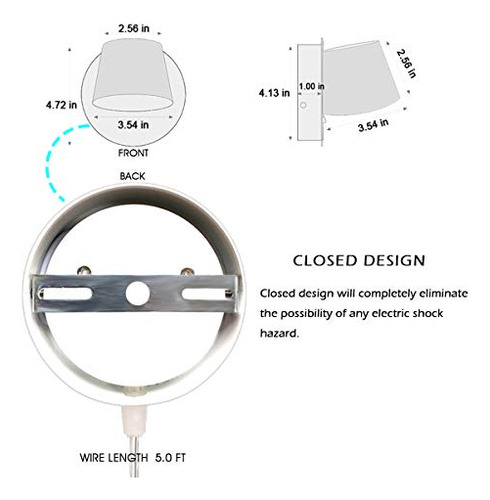 Lámpara De Pared Led Moderna Luzden Mini, 7w 3000k, Blanco