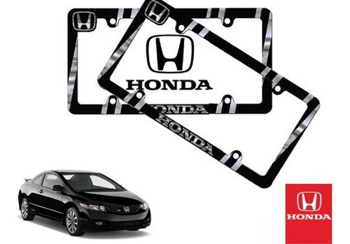 Par Porta Placas Honda Civic Coupe 1.8 2007 Original