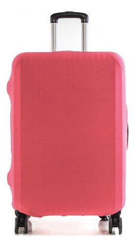 Capa Para Mala De Viagem Malha Neoprene Média Protetora Cor Rosa Liso