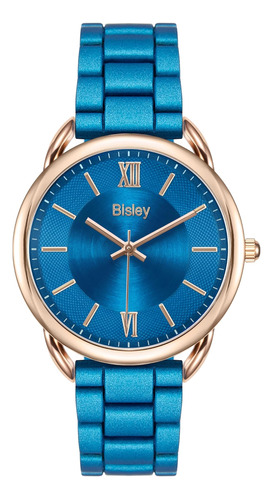 Reloj Bisley Azul Para Mujer Reloj Resistente Al Agua Número