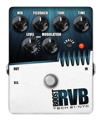 Pedal Reverb Analogo Con Booster Tech 21 Sansamp Rvb-t 