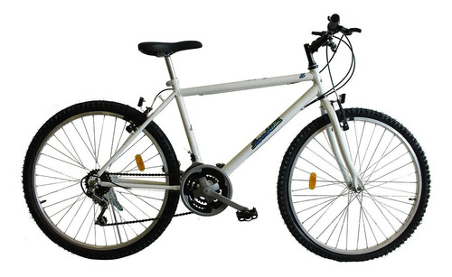 Mountain bike masculina Siambretta 91-034/617 R26 21v frenos v-brakes color blanco con pie de apoyo  