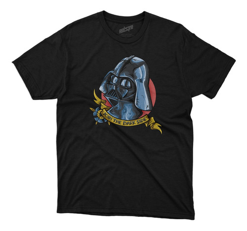 Remera Star Wars Dark Vader Frase Algodon Negra Dtg