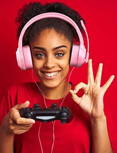 Imagen 8 de 8 de Auriculares Gamer Ziumier Rosa Led Rgb C/mic Ps4 Xbox One Pc