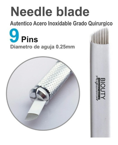 Navajas Biouty 9 Pin Microblading 20pzs Envio Gratis