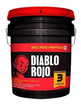 Impermeabilizante Diablo Rojo Base Negro 19 Litros 3 Años