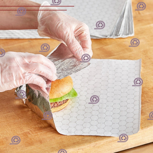 3000 Hojas Papel Aluminio Térmico Para Comida Rápida 30x30cm