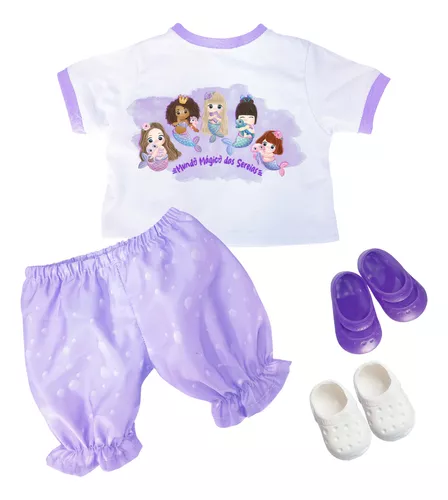 Kit Roupa De Boneca Reborn E Adora Mundo Mágico Das Sereias