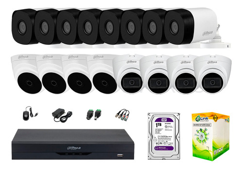 Cámaras Seguridad Kit 16 Fhd 4 Camara Audio +1tb Rec Facial