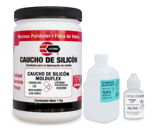 Caucho De Silicón Molduflex Presentación  1 Kg