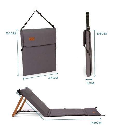 Reposera Plegable Chilly Diseño Gris