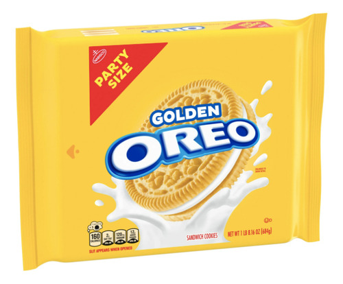 Oreo Golden Sandwich Cookies, Party Size, 684gr