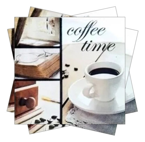 20 Guardanapos Papel Decorado Café Coffee Time F Tripla Peq