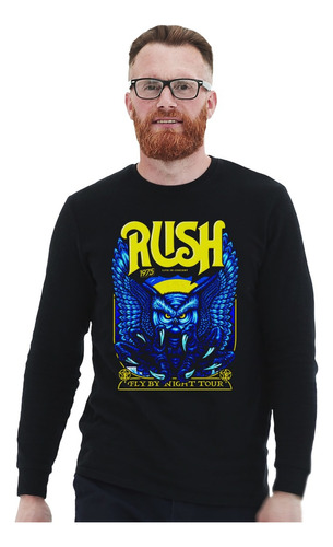 Polera Ml Rush Tour Fly By Night Poster Rock Impresión Direc