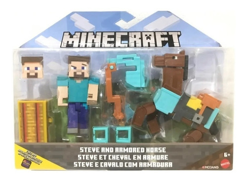 Steve Minecraft Armored Horse Detalles En Empaque