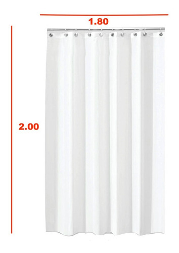 Imagen 4 de 10 de Cortina De Baño Artesanal 2 Metros, Gancho Y Protector