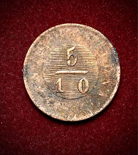 Moneda 5/10 Decimos Real Km 3 Buenos Aires