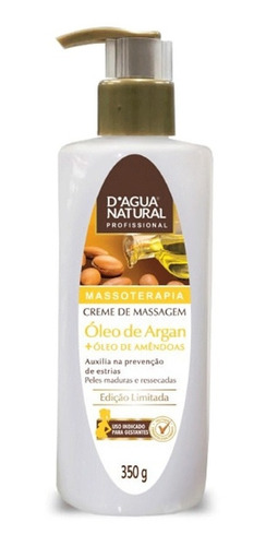 Dagua Natural Creme De Massagem  Óleo De Argan 350g