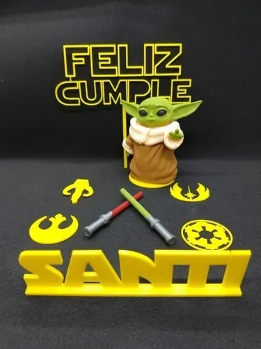 Adorno Torta. Baby Yoda.+ 30 Souvenirs Llaveros