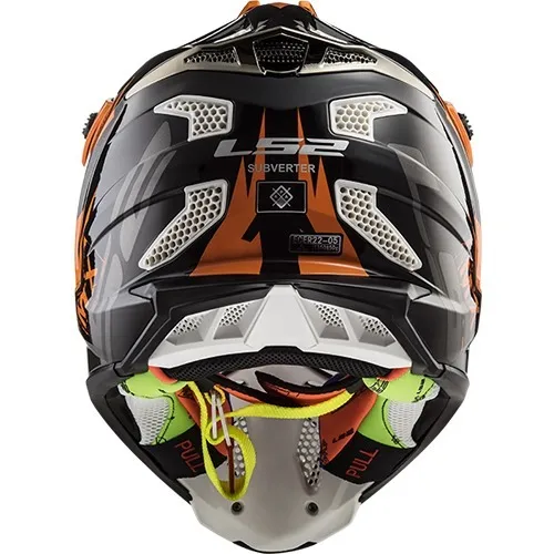 Casco Moto Cross Ls2 Subverter Emperor Naranja Ff 470 Um