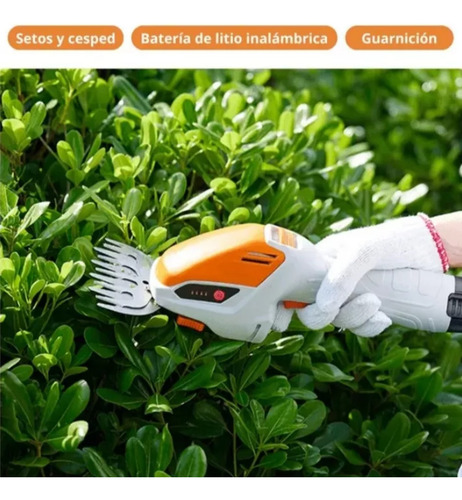 Corta Setos Podador Césped Arbustos Inalámbrico - 2 En 1