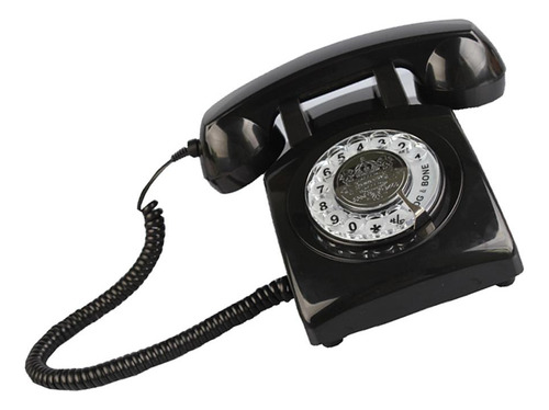 Uiudi 2 Teléfono Fijo De Negocio Giratorio De Moda Con Negro