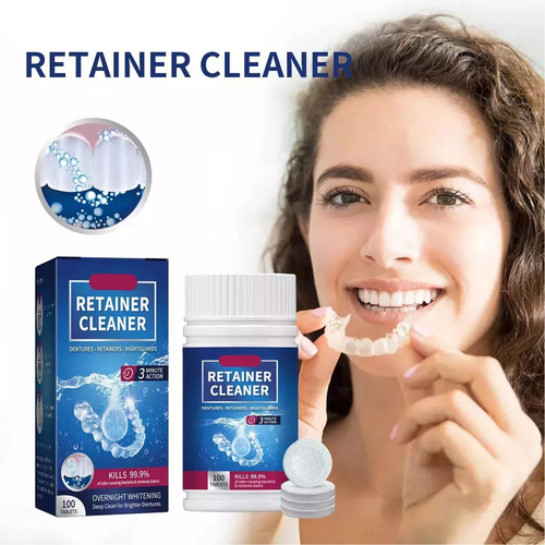 100 Comprimidos Para Limpeza De Dentaduras Que