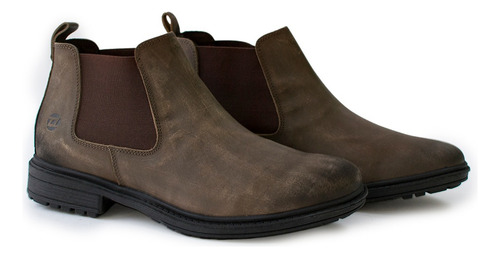 Bota Borcego Pizzoni De Hombre Elastizado Cuero Vacuno 5017