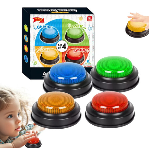 4pc Answer Buzzers Learning Zumbadores De Respuesta Del Equi
