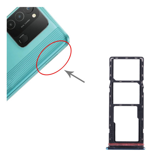 Kt Bandeja De Tarjeta Sim + Sim Azul Para Tecno Spark 8t