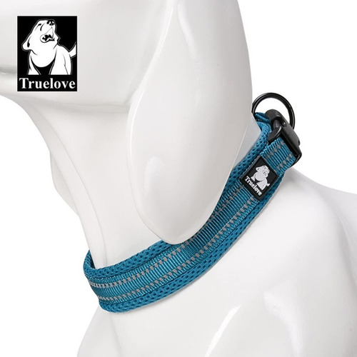 Imagen 3 de 4 de Truelove Collar Perros Acolchado Reflectivo Azul M