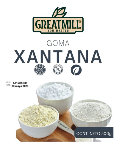Imagen 2 de 3 de Goma Xantana Sin Gluten Mayoreo Empacado Alta Calidad 500 G