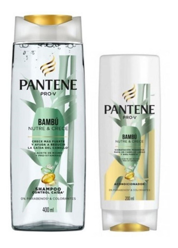 Pack Pantene Shampoo 400 Ml + Acondicionador 200 Ml Bambu