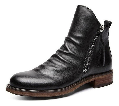 Botas De Cuero Hombre Cremallera Tallas Grandes