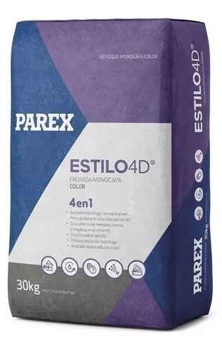 comprar Parex Estilo 4d X 30 Kg Revoque Monocapa Hidrófugo P\u002Fdecorar