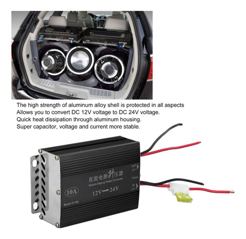 Transformador Convertidor Elevador Voltaje De 10a 12v A 24v