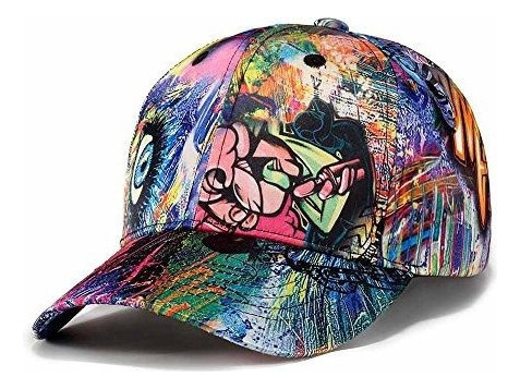 Quanhaigou Impreso Graffiti Gorra De Beisbol Unisex Snapbac