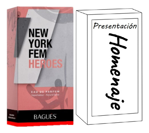 New York Héroes Pour Femme Homenaje 80ml - E D P Bagués 