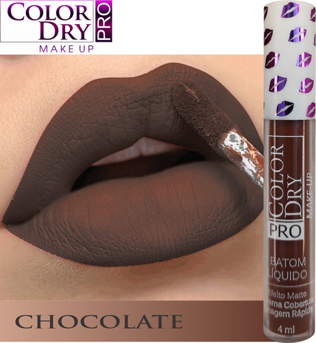 Batom Líquido Color Dry Pro - Efeito Matte - Chocolate