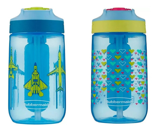 Botella Antiderrame Kid Niño Rubbermaid 354ml C/ Hielera