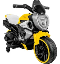 Comprar Moto Montable Electrica 6v Amarilla Con Luz Led Musica Usb