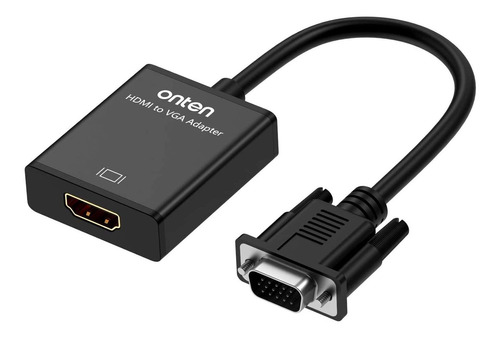 Adaptador Onten Hdmi Hembra A Vga Macho Con Conector Audio