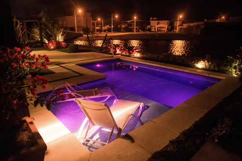 Refletor Led 20w Rgb Tholz Inox Premium Piscina Com Cabo 10m
