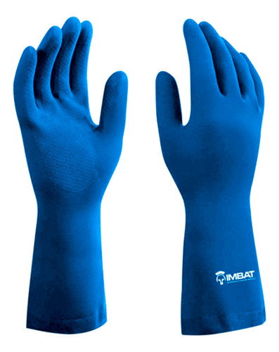 Luva Látex Forrada N°10 Limpeza Domestica Azul Multiuso