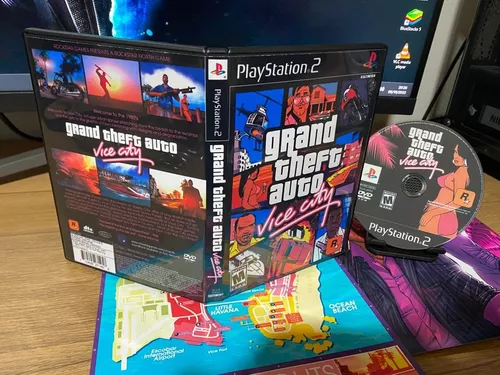 GTA Vice City Mapa/Pôster para PS2 - Escorrega o Preço